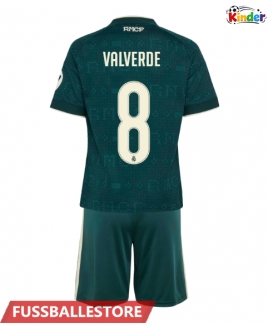 Günstige Real Madrid Federico Valverde #8 Auswärts Trikotsatzt Kinder 2026-27 Kurzarm (+ Kurze Hosen)
